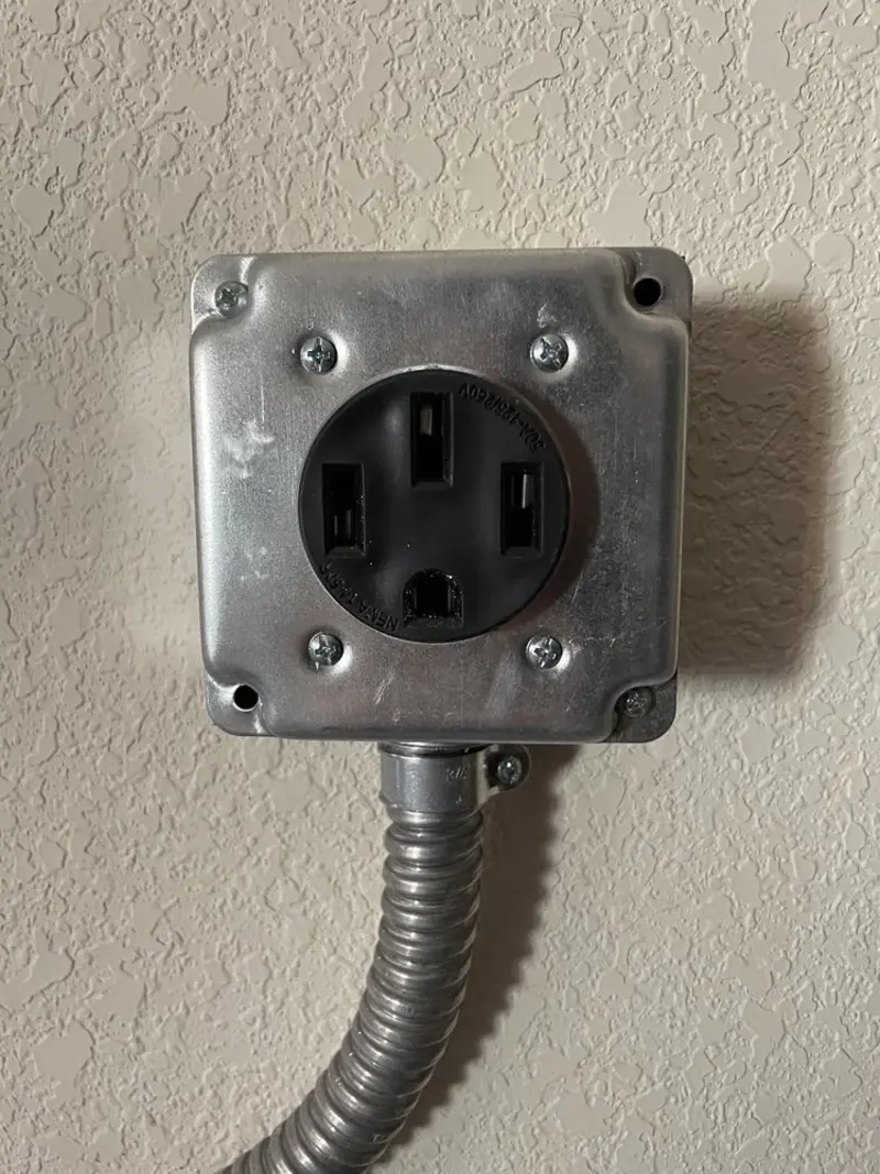 NEMA 14-50 outlet installed for Smart Home Electrical in Newton
